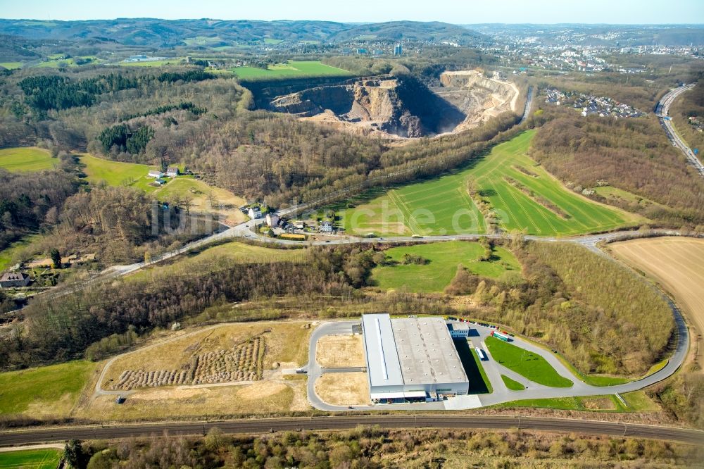 Hagen von oben - Werksgelände der HFS Hagener Feinblech Service GmbH in Hagen im Bundesland Nordrhein-Westfalen