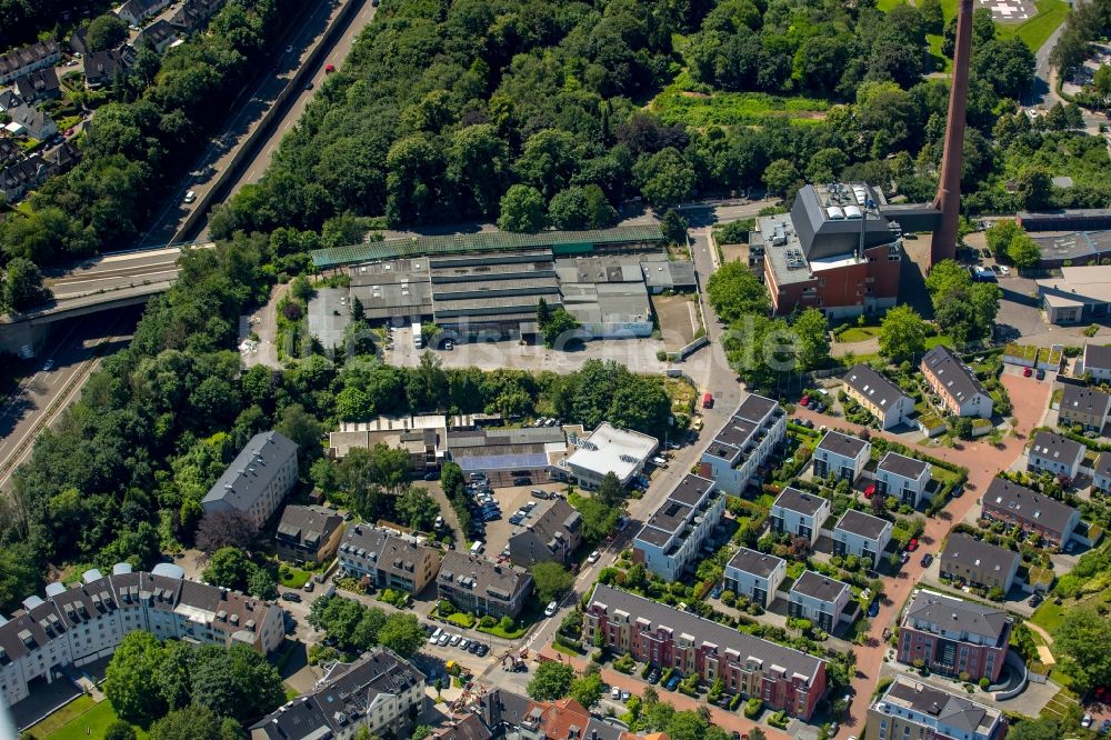 Essen von oben - Werksgelände der Holz Conrad - Heinrich Conrad GmbH + Co. KG in Essen im Bundesland Nordrhein-Westfalen