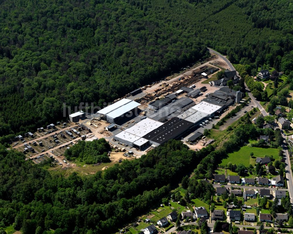 Luftbild Ellern (Hunsrück) - Werksgelände der Holzindustrie Hunsrück GmbH in Ellern (Hunsrück) im Bundesland Rheinland-Pfalz