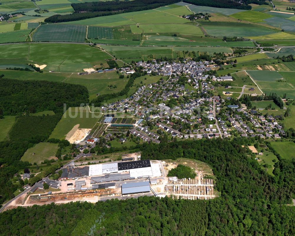 Luftbild Ellern (Hunsrück) - Werksgelände der Holzindustrie Hunsrück GmbH in Ellern (Hunsrück) im Bundesland Rheinland-Pfalz