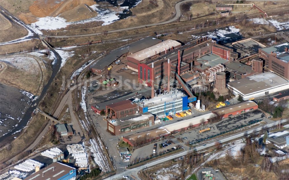 Luftbild Goslar - Werksgelände der Industriepark und Verwertungszentrum Harz GmbH in Oker im Bundesland Niedersachsen, Deutschland