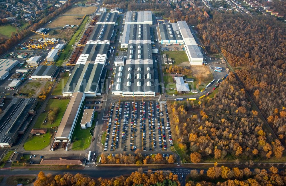 Luftaufnahme Voerde (Niederrhein) - Werksgelände der Interfer Rohrunion GmbH Am Industriepark im Ortsteil Friedrichsfeld in Voerde (Niederrhein) im Bundesland Nordrhein-Westfalen