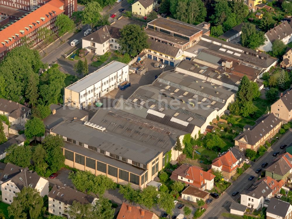 Bochum aus der Vogelperspektive: Werksgelände der Jahnel-Kestermann Getriebewerke GmbH i. L. in Bochum im Bundesland Nordrhein-Westfalen