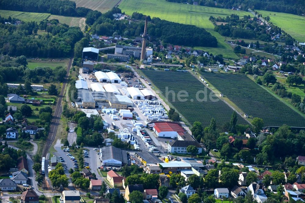 Klosterfelde von oben - Werksgelände der Karibu Holztechnik in Klosterfelde im Bundesland Brandenburg, Deutschland