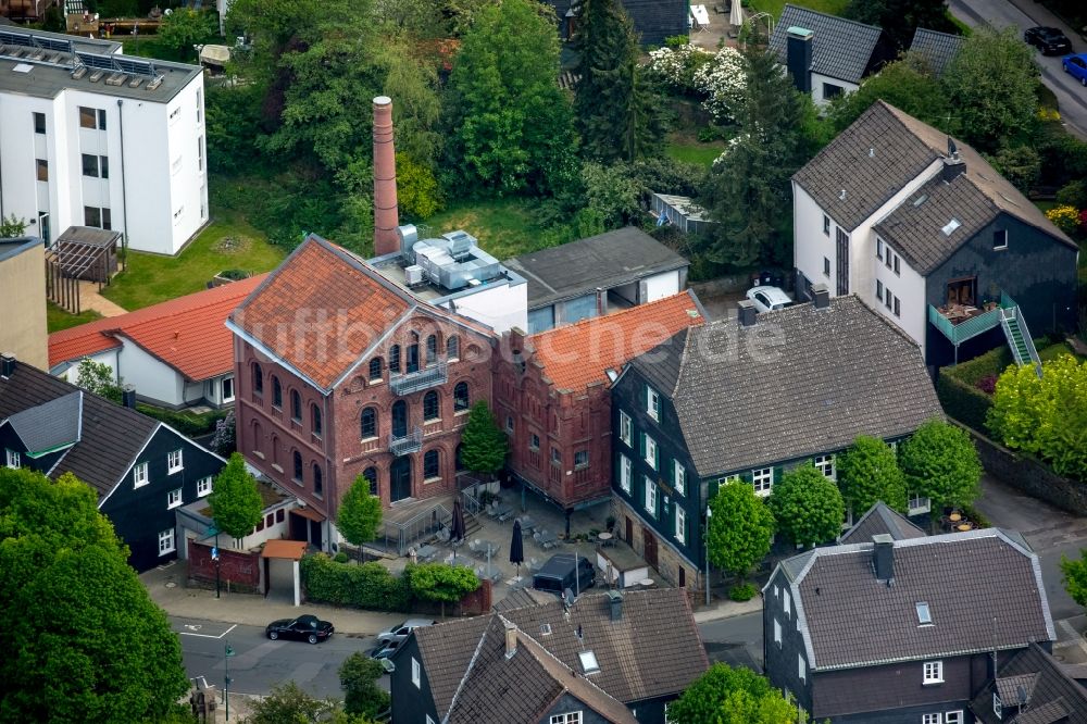 Gevelsberg von oben - Werksgelände der Kornbrennerei Bettina Bothe an der Elberfelder Straße in Gevelsberg im Bundesland Nordrhein-Westfalen