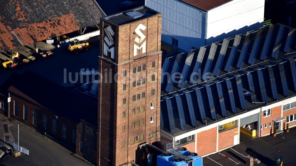 Meckenheim aus der Vogelperspektive: Werksgelände der Krautfabrik Josef Schmitz KG in Meckenheim im Bundesland Nordrhein-Westfalen, Deutschland