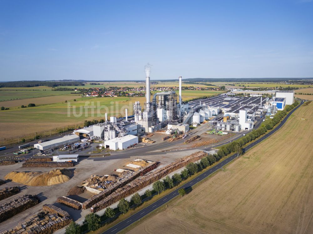 Lampertswalde aus der Vogelperspektive: Werksgelände der Kronospan GmbH in Lampertswalde im Bundesland Sachsen, Deutschland