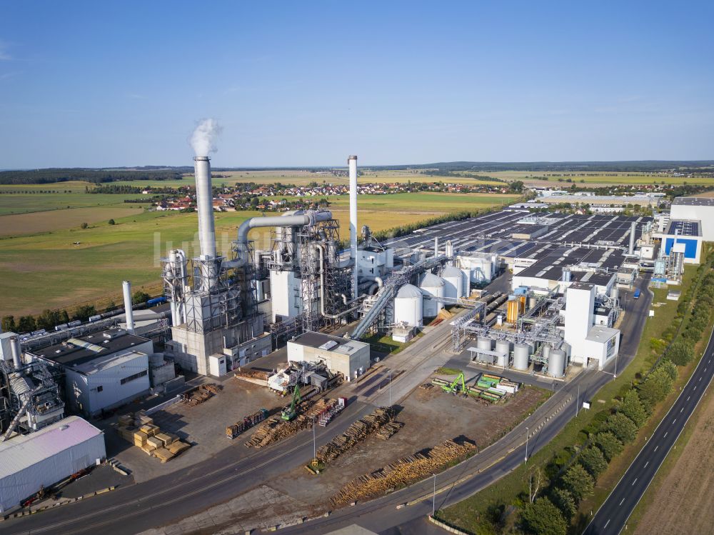 Luftaufnahme Lampertswalde - Werksgelände der Kronospan GmbH in Lampertswalde im Bundesland Sachsen, Deutschland