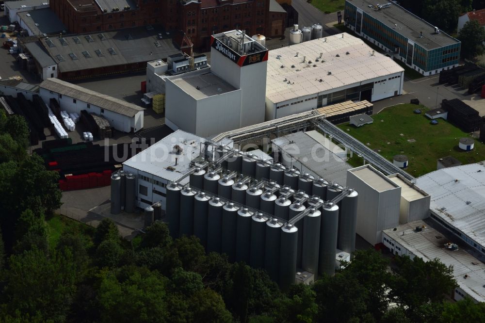 Bad Köstritz von oben - Werksgelände der Köstritzer Schwarzbierbrauerei in Bad Köstritz im Bundesland Thüringen