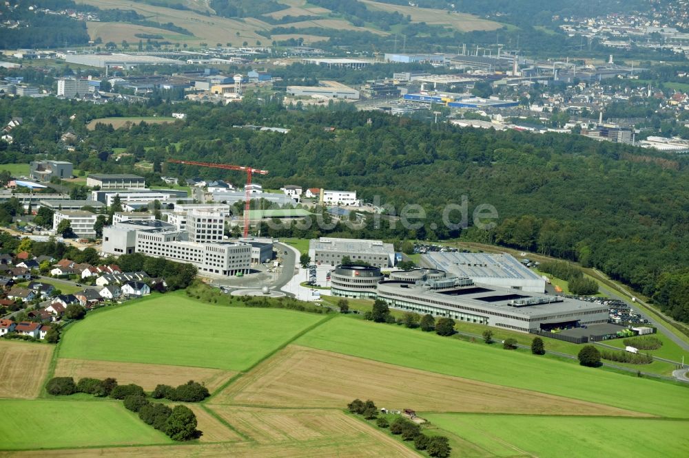 Wetzlar von oben - Werksgelände der LEICA WELT IM LEITZ-PARK in Wetzlar im Bundesland Hessen, Deutschland