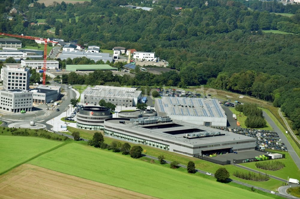 Wetzlar aus der Vogelperspektive: Werksgelände der LEICA WELT IM LEITZ-PARK in Wetzlar im Bundesland Hessen, Deutschland