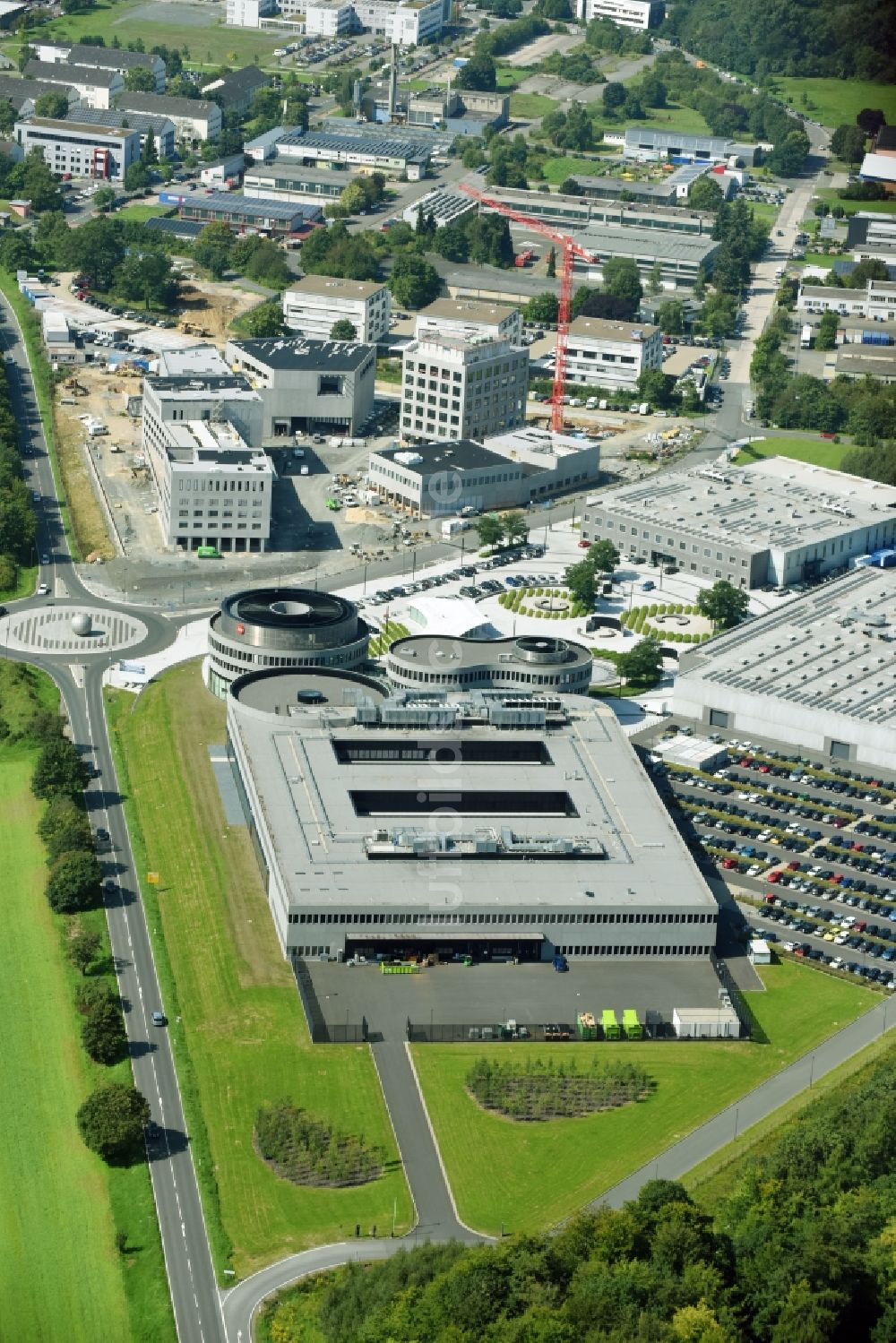 Luftaufnahme Wetzlar - Werksgelände der LEICA WELT IM LEITZ-PARK in Wetzlar im Bundesland Hessen, Deutschland