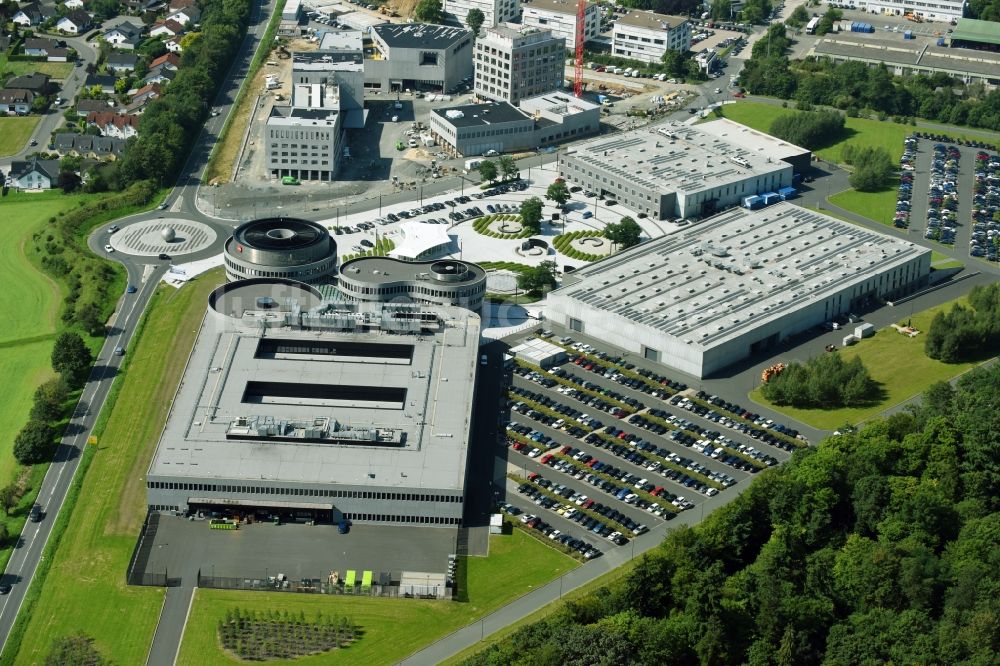 Wetzlar aus der Vogelperspektive: Werksgelände der LEICA WELT IM LEITZ-PARK in Wetzlar im Bundesland Hessen, Deutschland