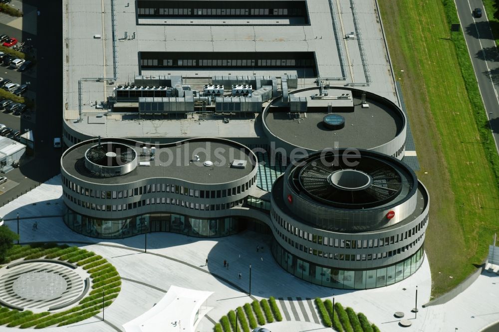 Luftaufnahme Wetzlar - Werksgelände der LEICA WELT IM LEITZ-PARK in Wetzlar im Bundesland Hessen, Deutschland