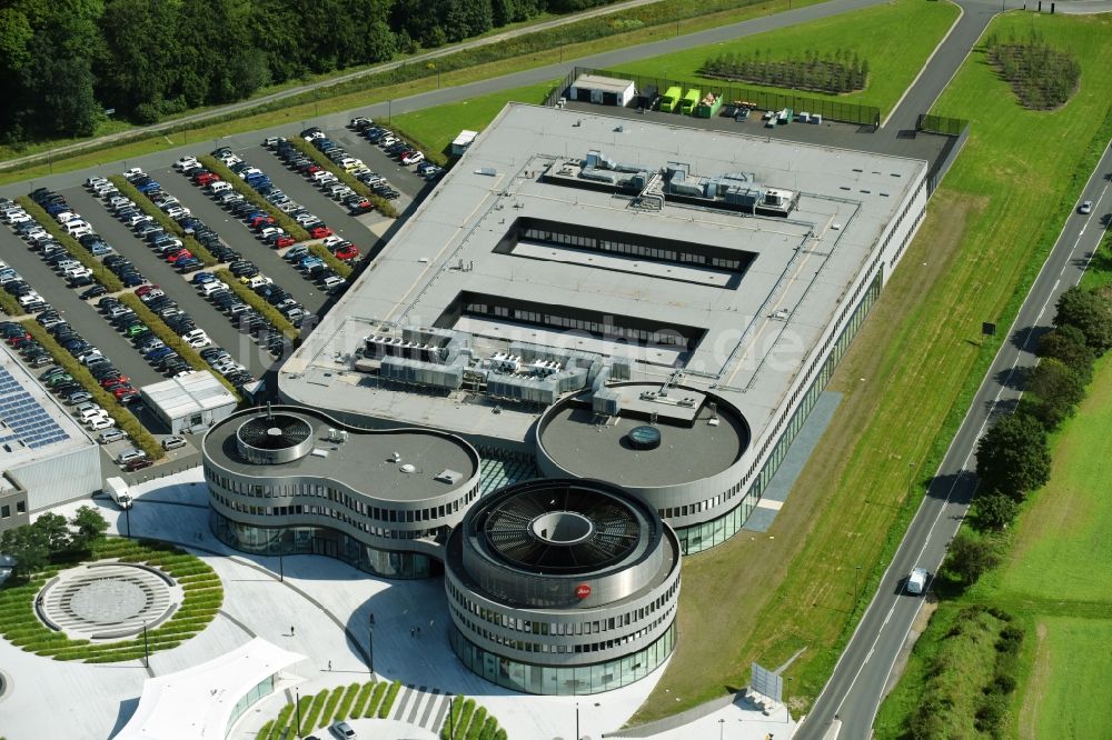 Wetzlar von oben - Werksgelände der LEICA WELT IM LEITZ-PARK in Wetzlar im Bundesland Hessen, Deutschland