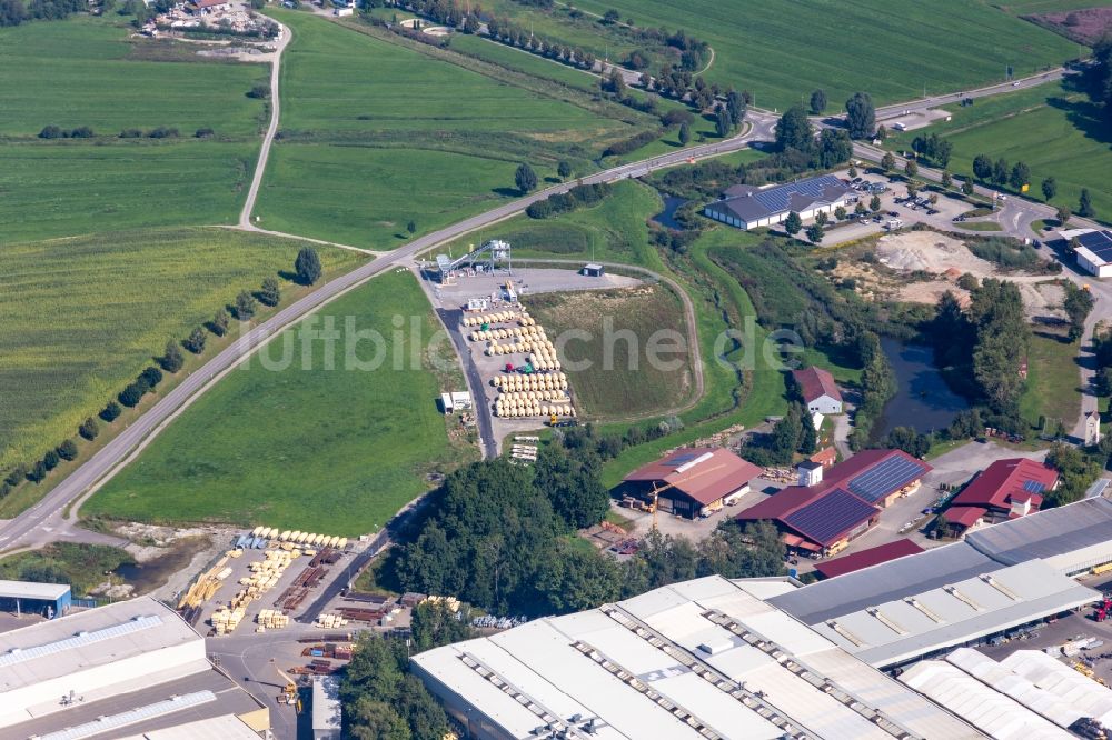 Bad Schussenried von oben - Werksgelände der Liebherr-Mischtechnik GmbH in Bad Schussenried im Bundesland Baden-Württemberg, Deutschland