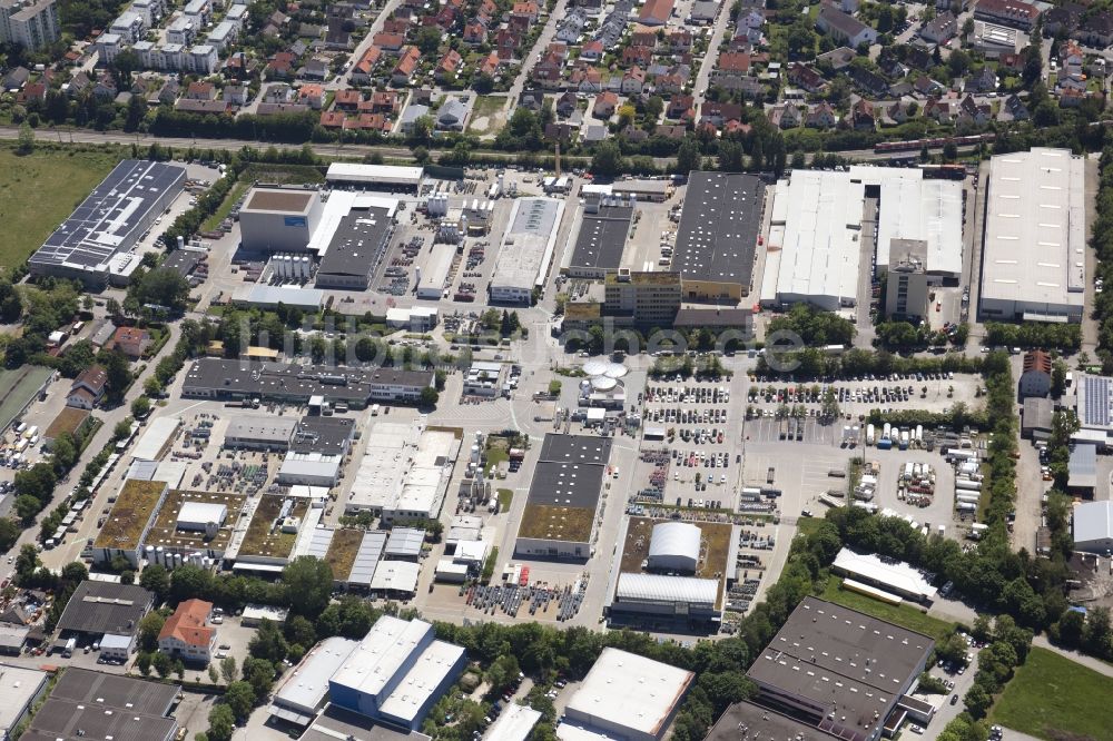 Unterschleißheim aus der Vogelperspektive: Werksgelände der Linde Aktiengesellschaft im Ortsteil Lohhof in Unterschleißheim im Bundesland Bayern, Deutschland