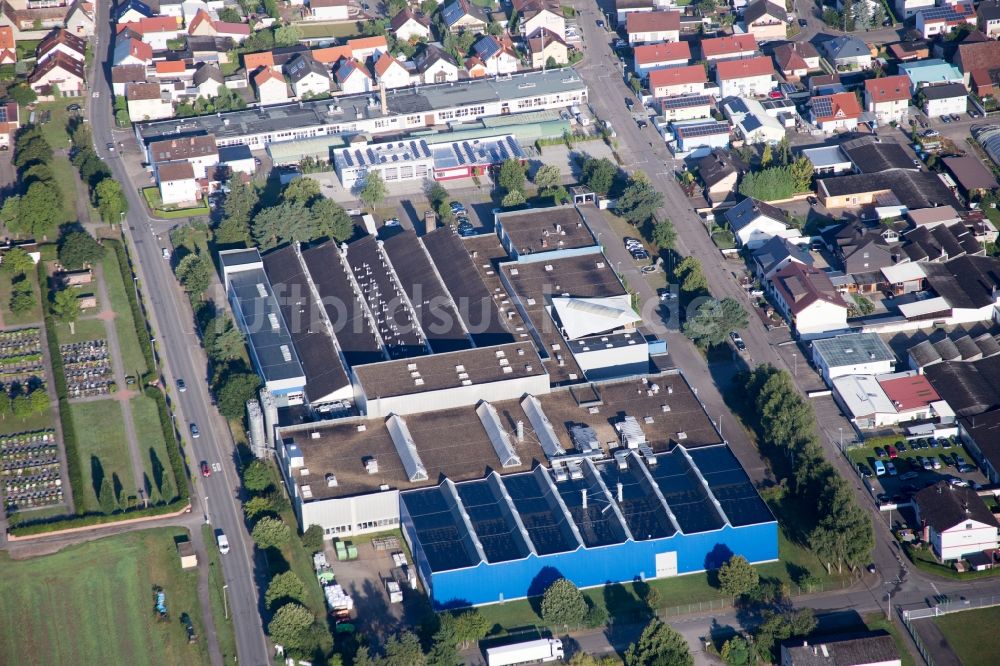 Luftbild Hambrücken - Werksgelände der Linhardt & Co. GmbH in Hambrücken im Bundesland Baden-Württemberg, Deutschland