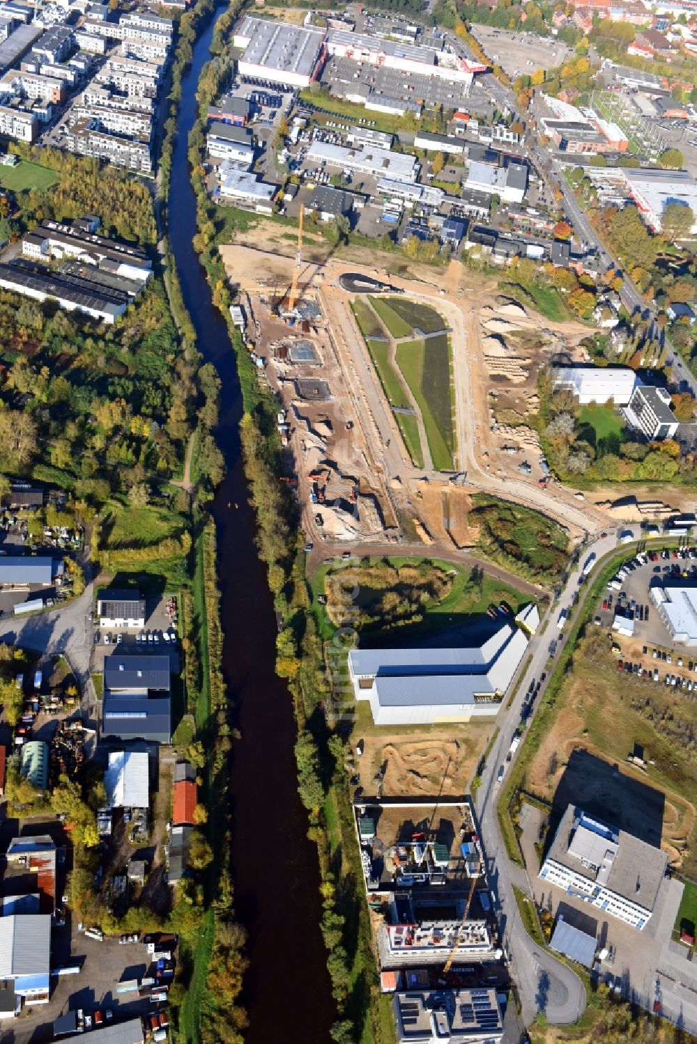 Luftaufnahme Hamburg - Werksgelände der LZN Laser Zentrum Nord GmbH im Ortsteil Bergedorf in Hamburg, Deutschland