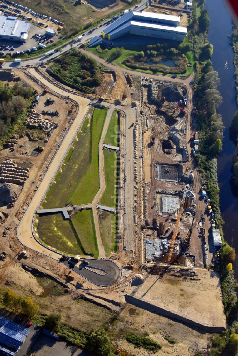 Luftaufnahme Hamburg - Werksgelände der LZN Laser Zentrum Nord GmbH im Ortsteil Bergedorf in Hamburg, Deutschland