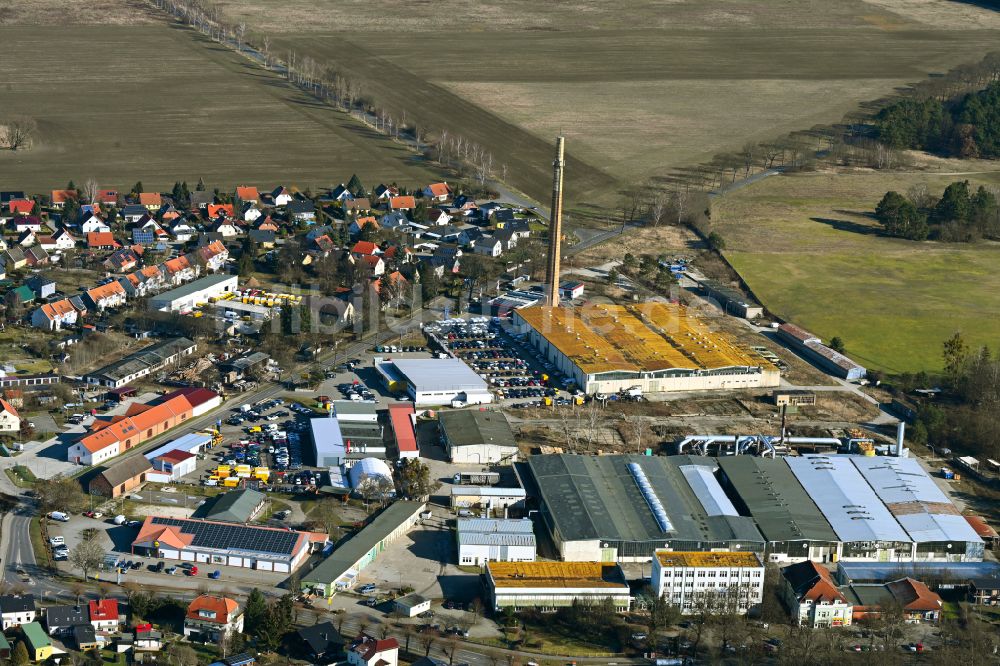 Biesenthal von oben - Werksgelände der Möbelfolien GmbH in Biesenthal im Bundesland Brandenburg, Deutschland