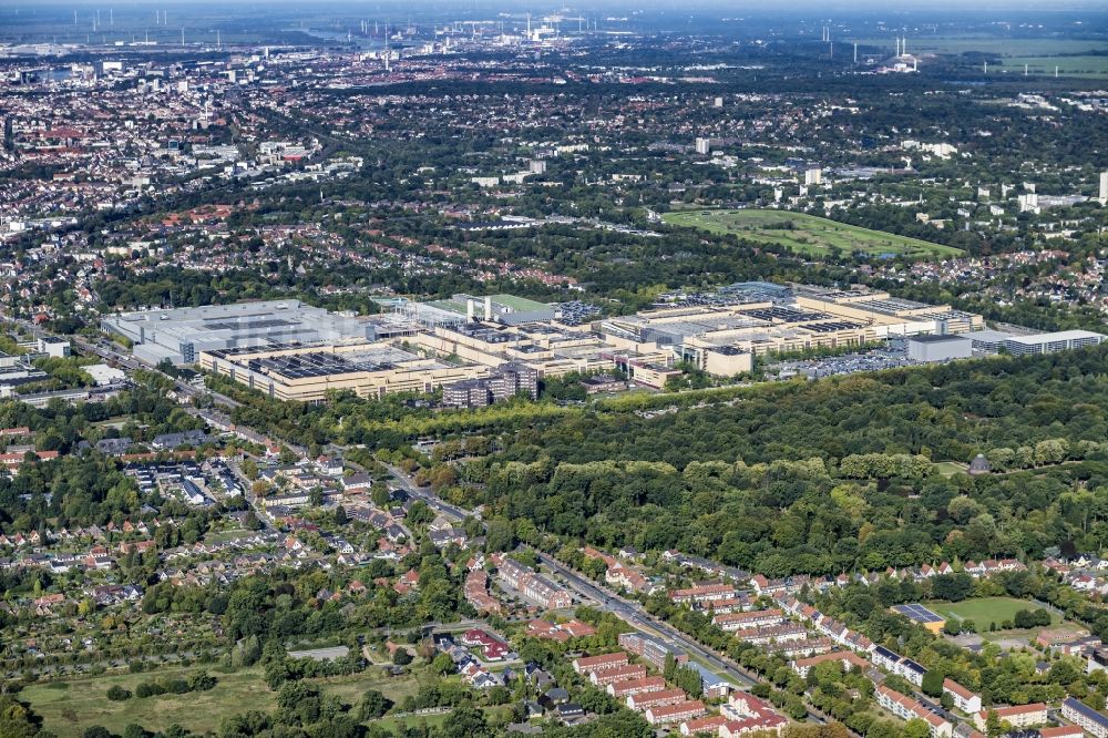 Luftaufnahme Bremen - Werksgelände Mercedes Benz Werk im Ortsteil Sebaldsbrück in Bremen, Deutschland