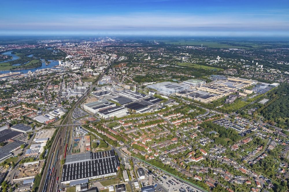 Luftbild Bremen - Werksgelände Mercedes Benz Werk im Ortsteil Sebaldsbrück in Bremen, Deutschland