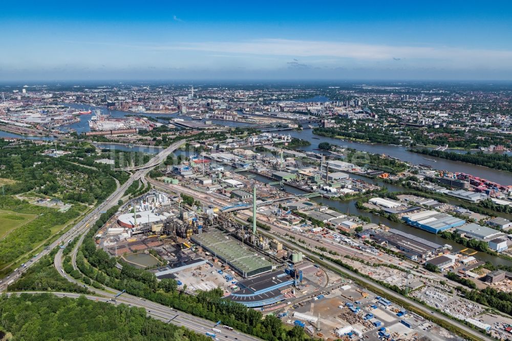 Luftaufnahme Hamburg - Werksgelände am Müggenburger Hauptdeich in Hamburg, Deutschland