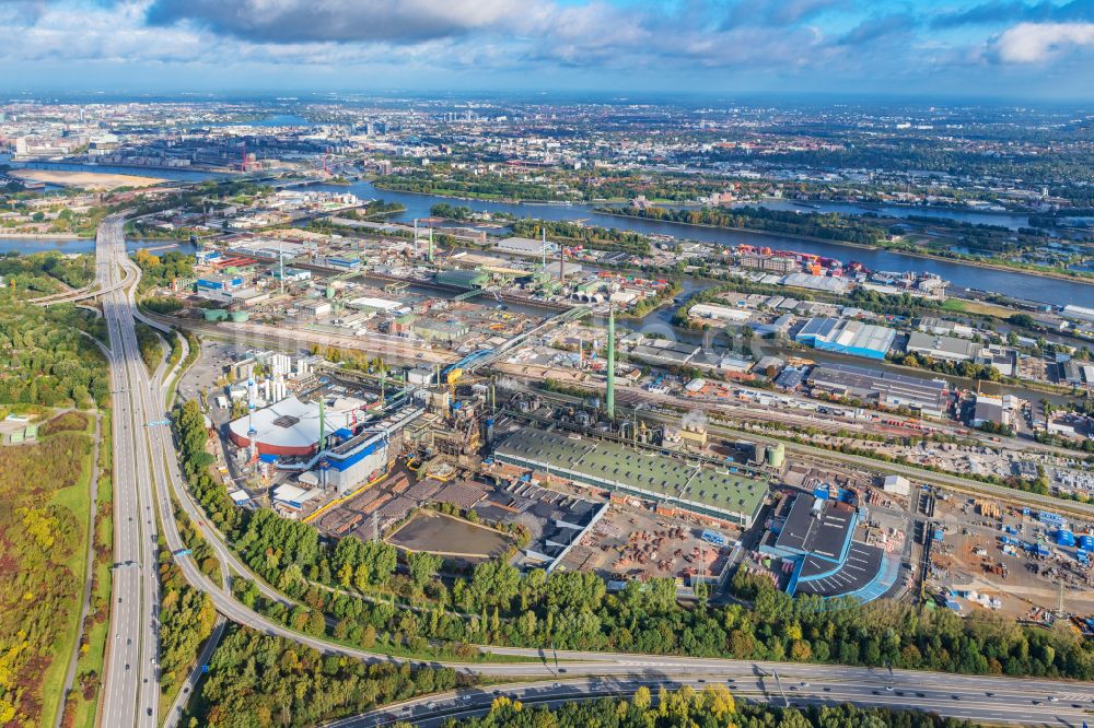 Luftaufnahme Hamburg - Werksgelände am Müggenburger Hauptdeich in Hamburg, Deutschland