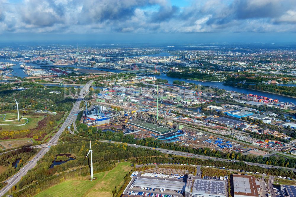 Hamburg aus der Vogelperspektive: Werksgelände am Müggenburger Hauptdeich in Hamburg, Deutschland