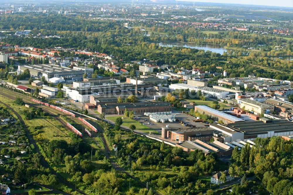 Magdeburg aus der Vogelperspektive: Werksgelände der MTU Reman Technologies GmbH an der Friedrich-List-Straße im Ortsteil Fermersleben in Magdeburg im Bundesland Sachsen-Anhalt, Deutschland