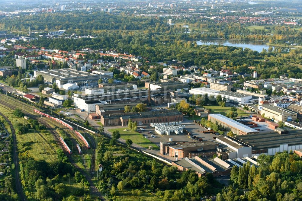 Luftbild Magdeburg - Werksgelände der MTU Reman Technologies GmbH an der Friedrich-List-Straße im Ortsteil Fermersleben in Magdeburg im Bundesland Sachsen-Anhalt, Deutschland