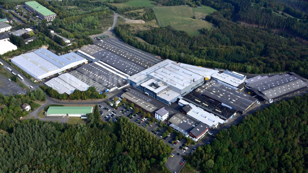 Luftaufnahme Sankt Katharinen - Werksgelände der Niedax GmbH & Co. KG in Sankt Katharinen im Bundesland Rheinland-Pfalz, Deutschland