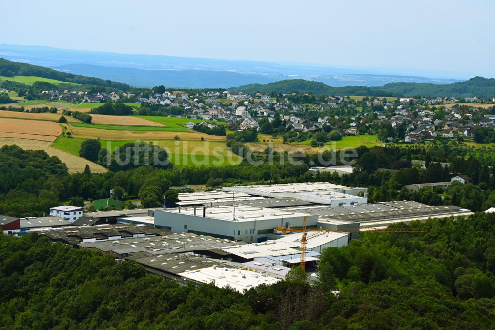 Sankt Katharinen von oben - Werksgelände der Niedax GmbH & Co. KG in Sankt Katharinen im Bundesland Rheinland-Pfalz, Deutschland