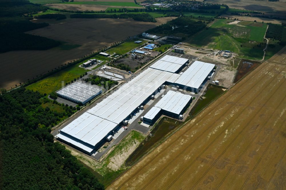 Luftbild Möckern - Werksgelände Nokera - Green-Construction-Factory in Möckern im Bundesland Sachsen-Anhalt, Deutschland