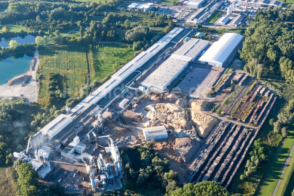 Luftbild Germersheim - Werksgelände der Nolte Holzwerkstoff GmbH & Co. KG in Germersheim im Bundesland Rheinland-Pfalz, Deutschland