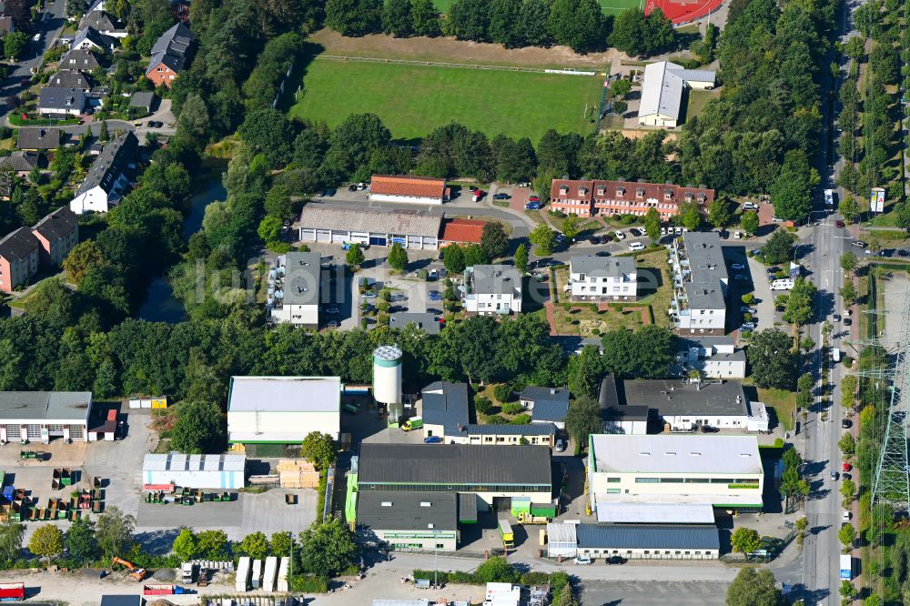 Luftaufnahme Wentorf - Werksgelände der Norddeutsche Kistenfabrik K.Pannecke in Wentorf im Bundesland Schleswig-Holstein, Deutschland