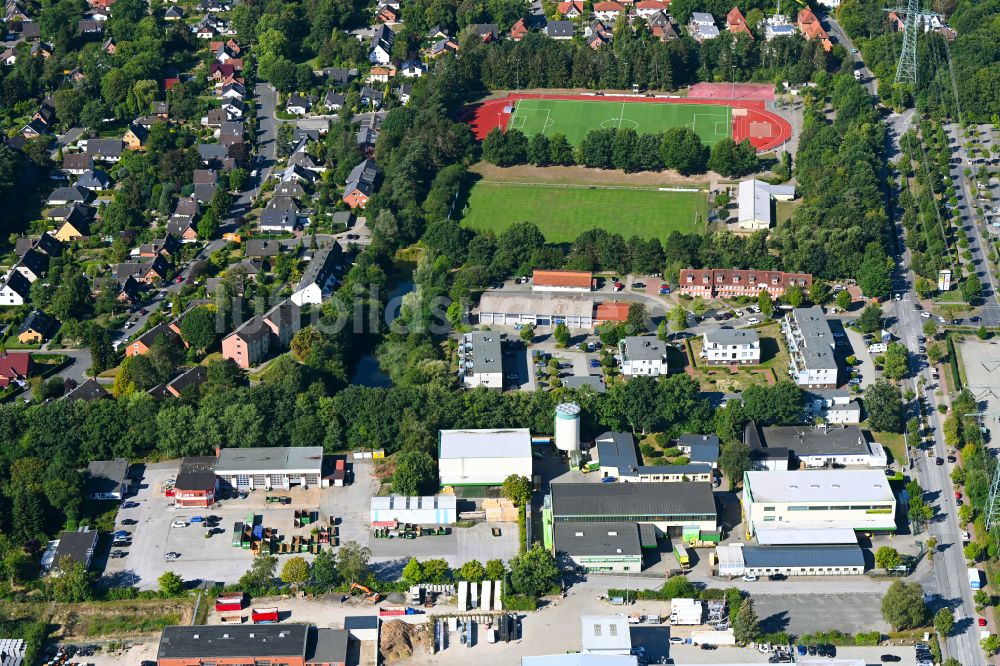 Wentorf von oben - Werksgelände der Norddeutsche Kistenfabrik K.Pannecke in Wentorf im Bundesland Schleswig-Holstein, Deutschland