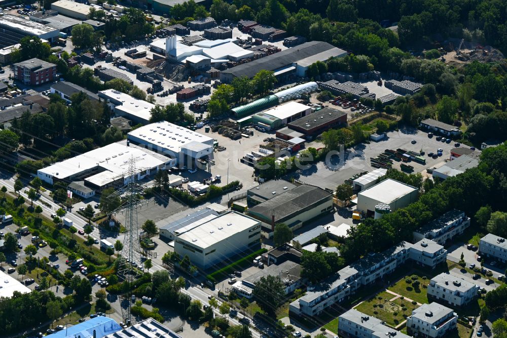 Wentorf von oben - Werksgelände der Norddeutsche Kistenfabrik K.Pannecke in Wentorf im Bundesland Schleswig-Holstein, Deutschland