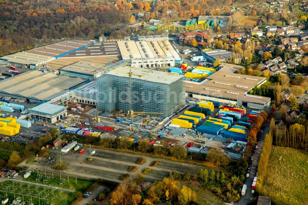 Luftaufnahme Duisburg - Werksgelände der Norske Skog Walsum GmbH im Ortsteil Walsum in Duisburg im Bundesland Nordrhein-Westfalen