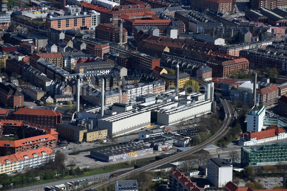 Luftaufnahme Kopenhagen - Werksgelände der Novozymes A/S Fuglebakken in Kopenhagen in Dänemark