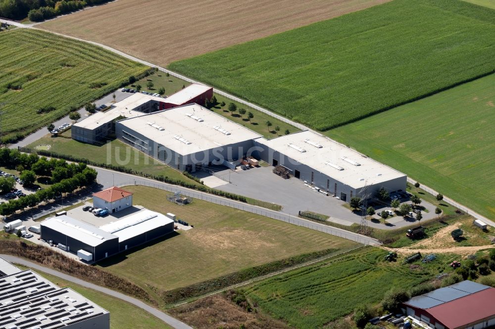 Grünsfeld von oben - Werksgelände der OCTO Actuators GmbH an der De-Werth-Str. in Grünsfeld im Bundesland Baden-Württemberg, Deutschland