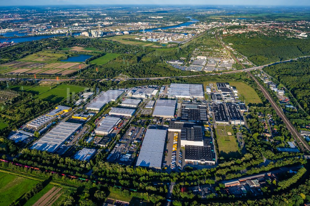 Hamburg von oben - Werksgelände im Ortsteil Hausbruch in Hamburg, Deutschland