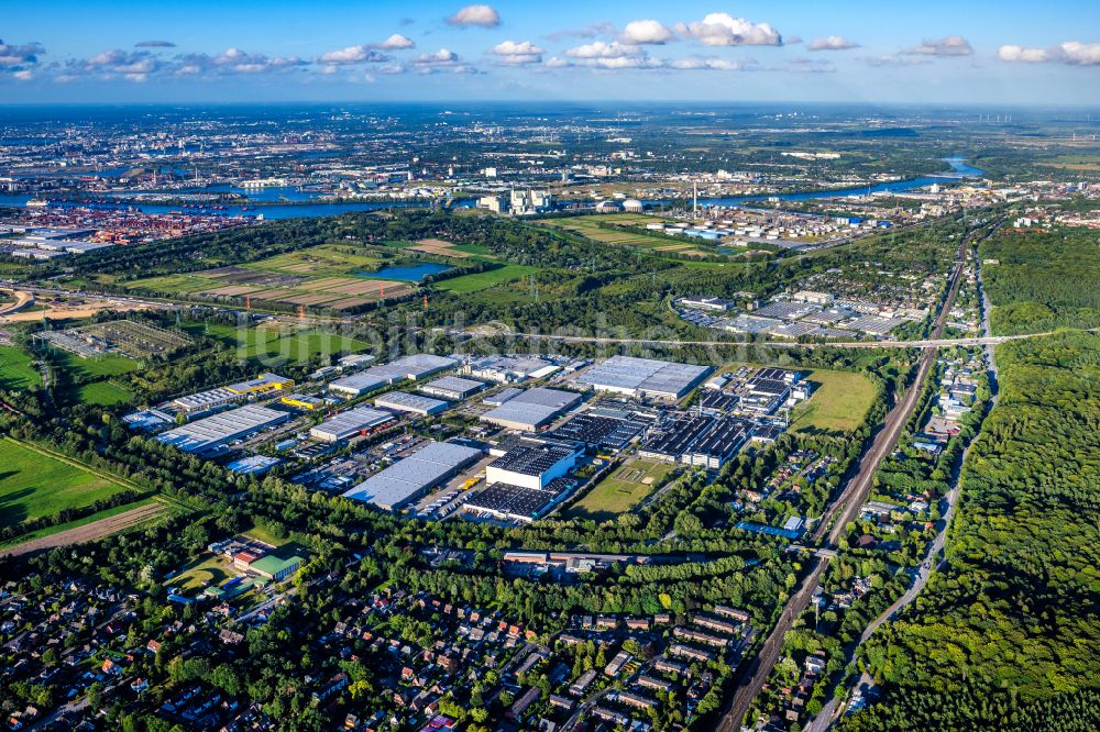 Hamburg aus der Vogelperspektive: Werksgelände im Ortsteil Hausbruch in Hamburg, Deutschland