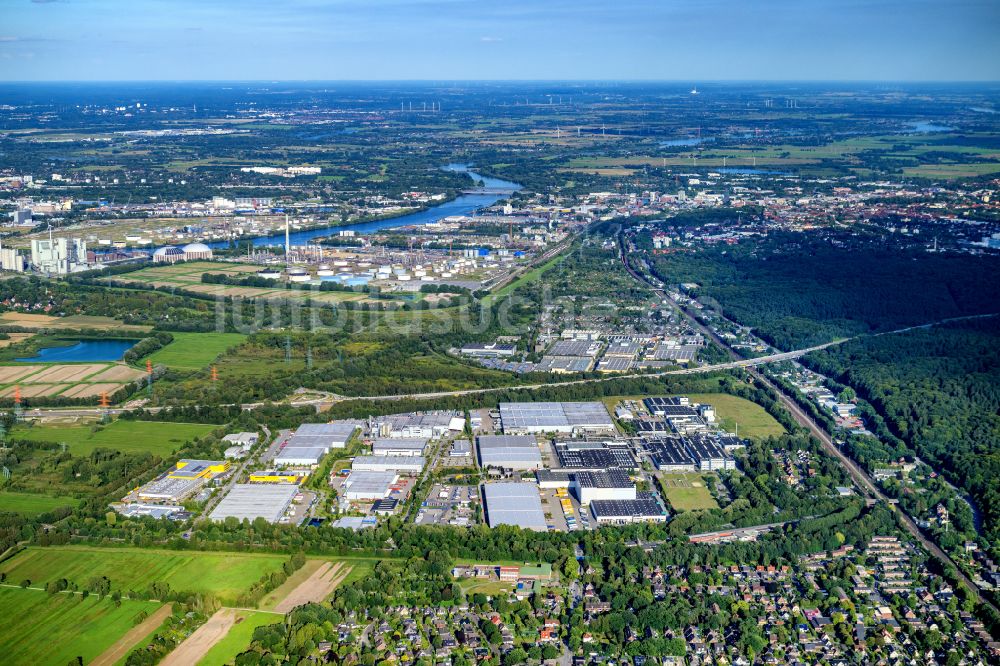 Hamburg von oben - Werksgelände im Ortsteil Hausbruch in Hamburg, Deutschland