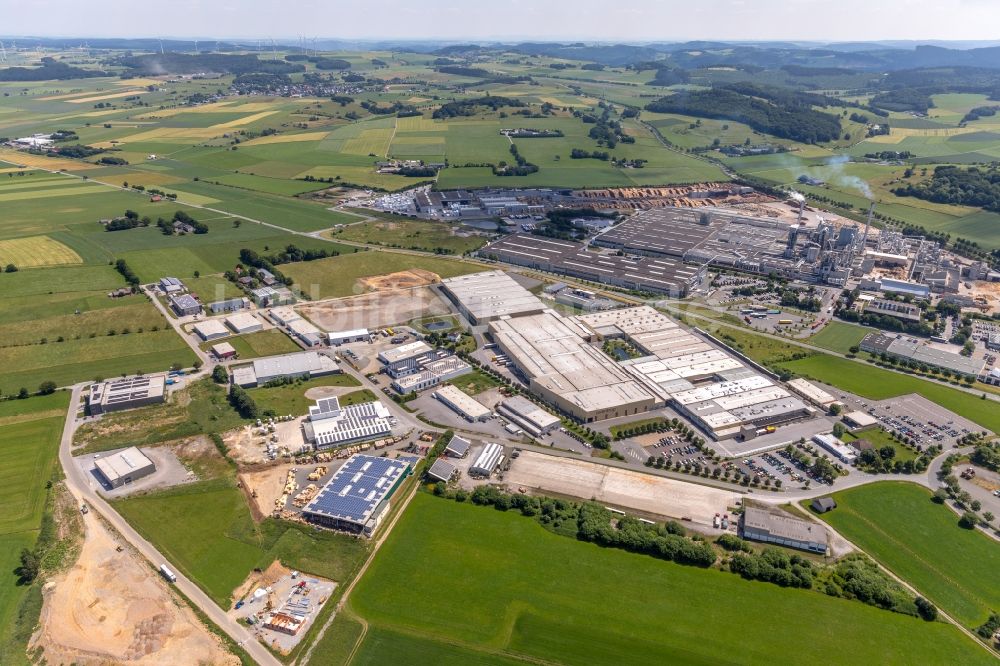 Brilon aus der Vogelperspektive: Werksgelände der Oventrop GmbH & Co. KG in Brilon im Bundesland Nordrhein-Westfalen, Deutschland