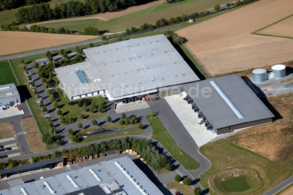 Boxberg von oben - Werksgelände der PAN-DUR GmbH in der Max-Planck-Straße in Boxberg im Bundesland Baden-Württemberg, Deutschland