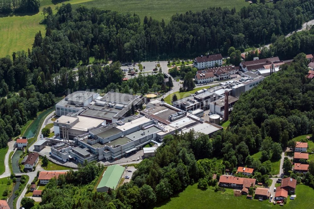 Luftbild Gmund am Tegernsee - Werksgelände der Papierfabrik Louisenthal GmbH in Gmund am Tegernsee im Bundesland Bayern, Deutschland