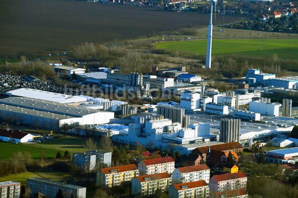 Weißandt-Gölzau von oben - Werksgelände der POLIFILM GmbH in Weißandt-Gölzau im Bundesland Sachsen-Anhalt, Deutschland