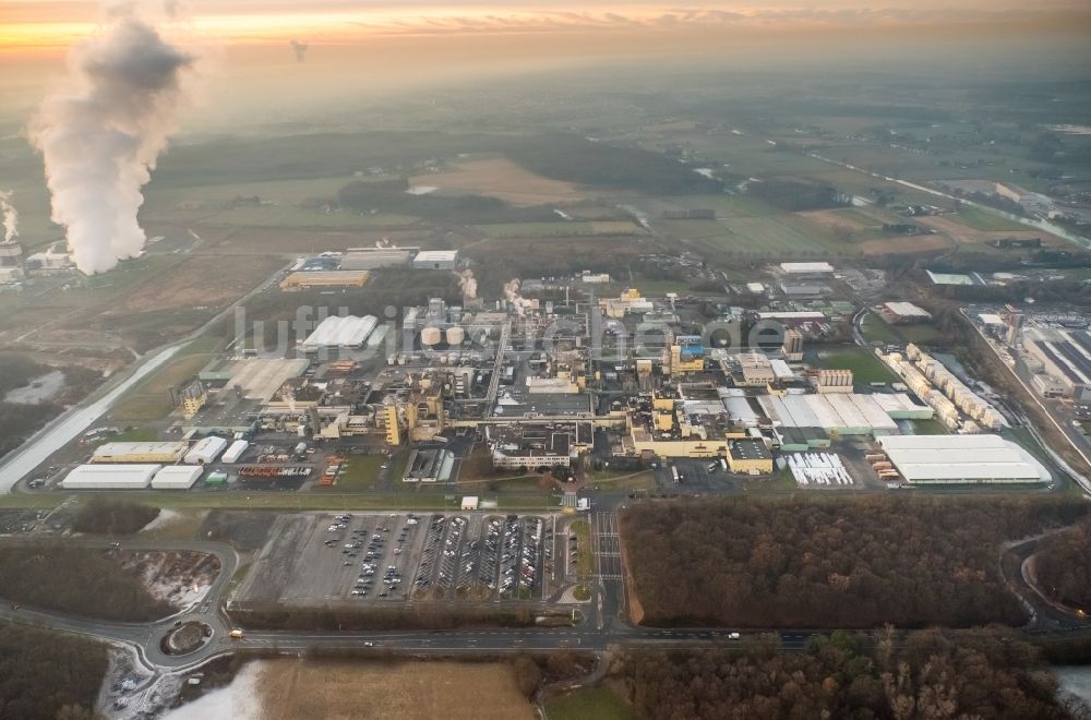 Luftbild Hamm - Werksgelände der Du Pont de Nemours (Deutschland) GmbH Frielinghauser Straße im Ortsteil Norddinker in Hamm im Bundesland Nordrhein-Westfalen